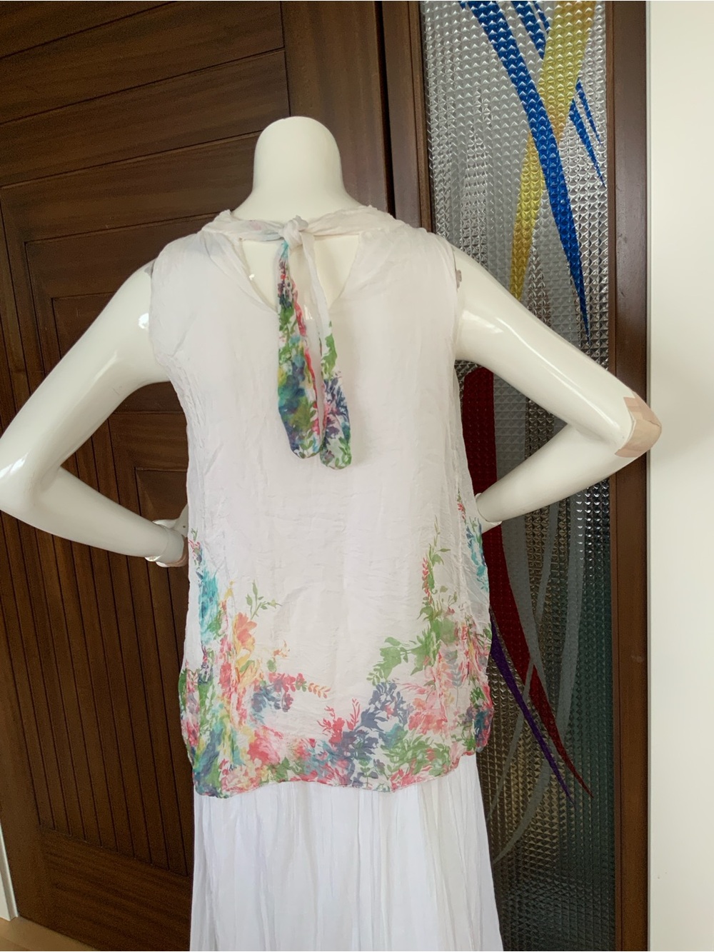 ELENA BALDI Top, 100% Silk, Sz L - Picture 3 of 9